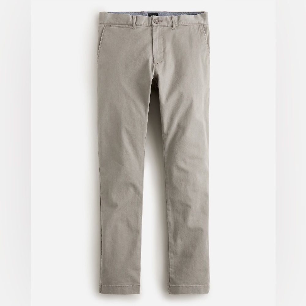 30x30 J.Crew 250 skinny-fit pant in stretch chino in Mushroom (AB613 NWT)